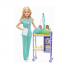 Barbie Pediatra Rubia con Gemelos
