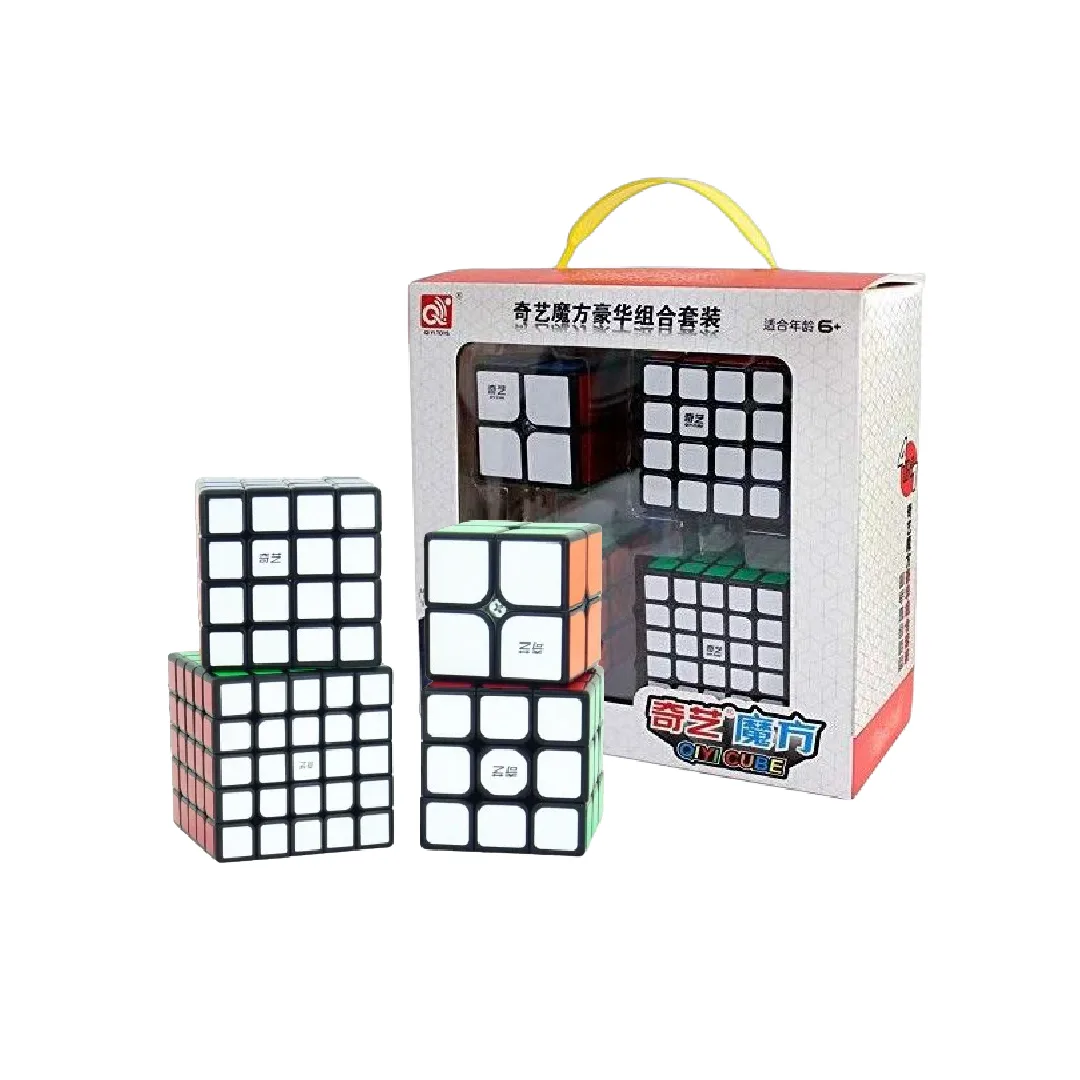 Pack Regalo QiYi Cubos Iniciales Black_1 Pack Regalo QiYi Cubos Iniciales Black