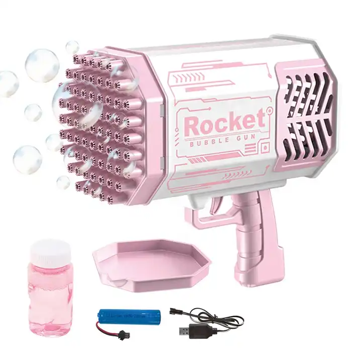 bazooka de burbujas rosa