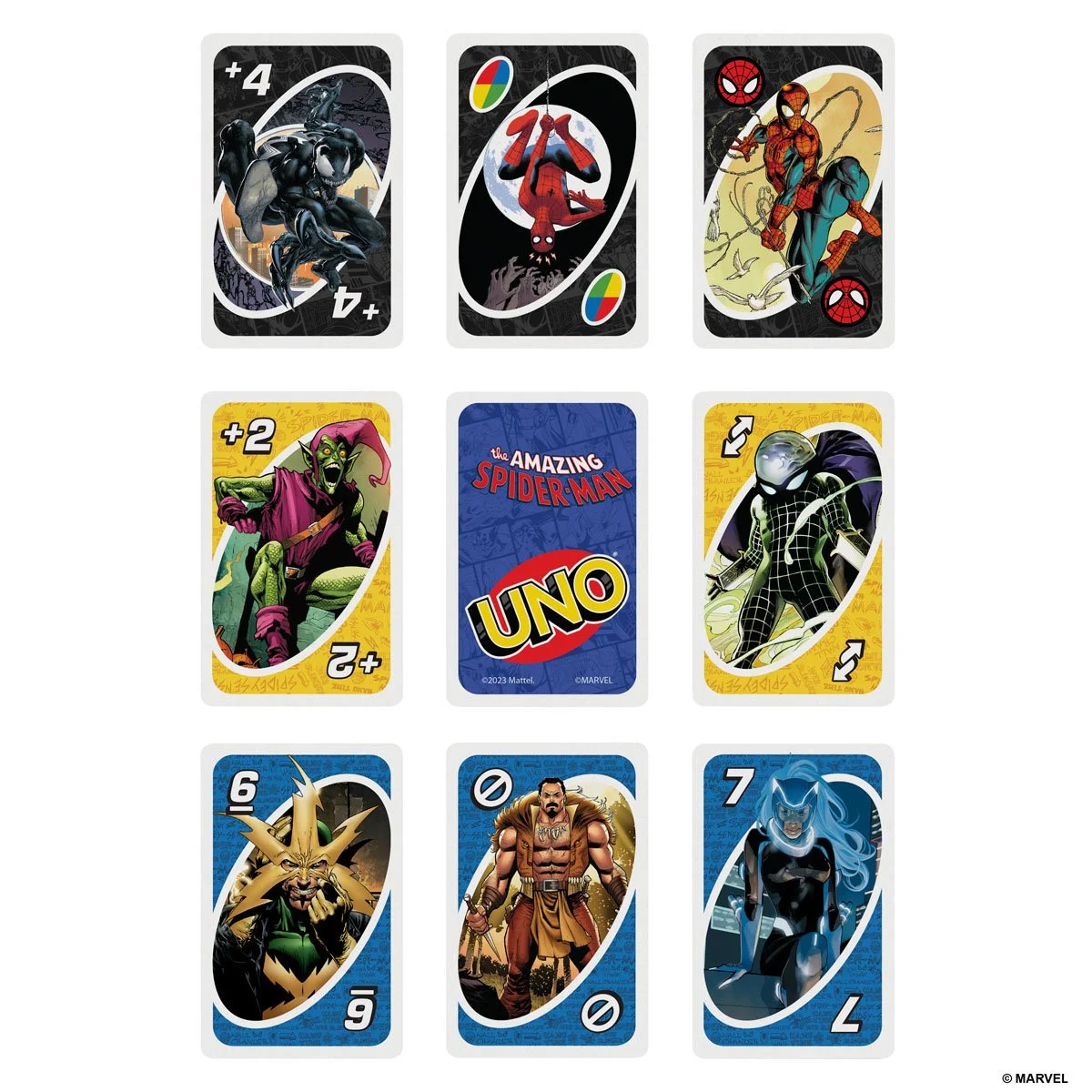 Juego cartas uno amazing spiderman