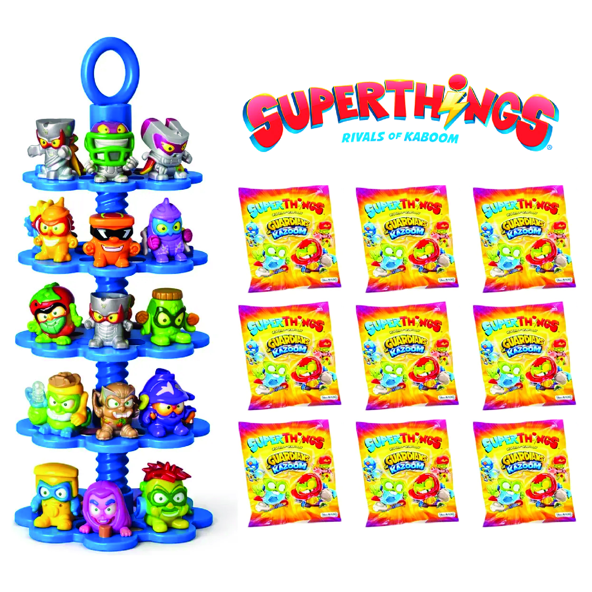 Porta SuperZings Azul + 10 Sobres SuperThings