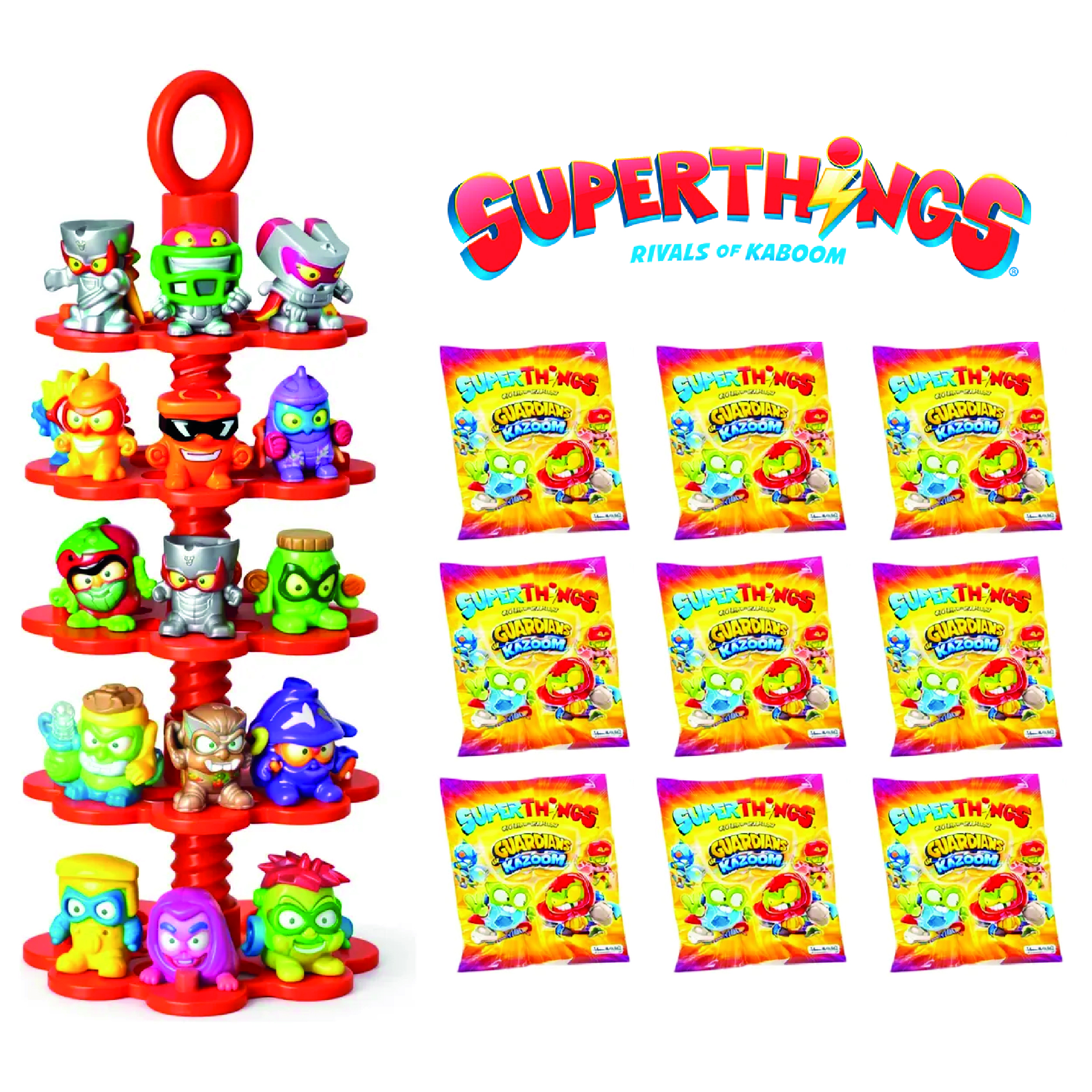 Porta SuperZings Rojo + 10 Sobres SuperThings