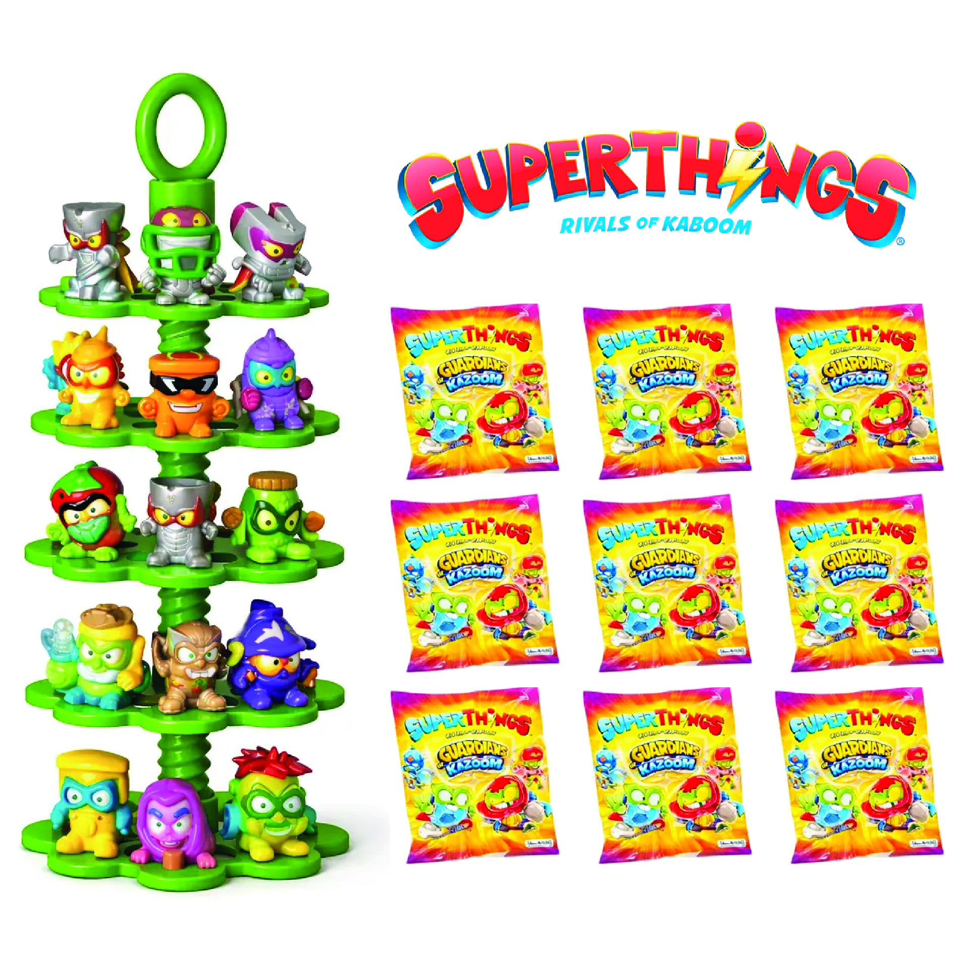 Porta SuperZings Verde + 10 Sobres SuperThings